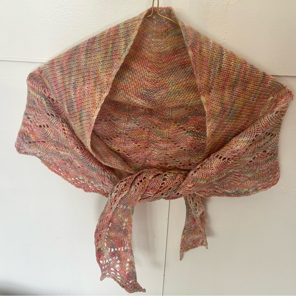 Hand knit shawl